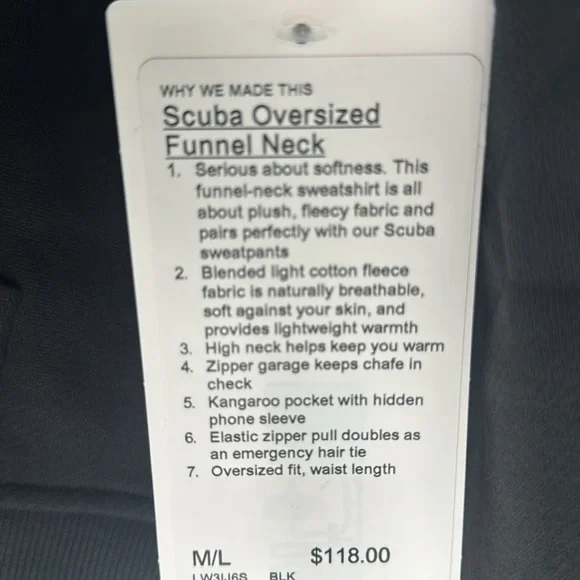 Scuba Oversized Funnel Neck Half Zip - Picture 6 of 6